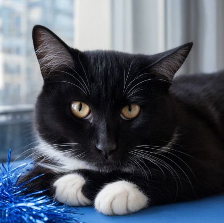 Франт с котиком в сердце, Черный с белым, Котельники, Кот в добрые руки