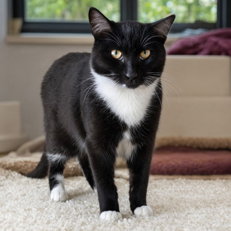 Франт с котиком в сердце, Черный с белым, Котельники, Кот в добрые руки