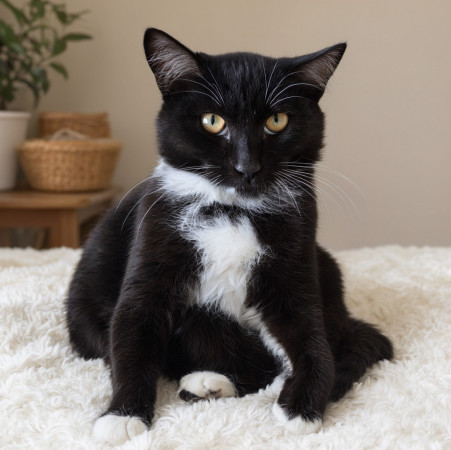 Франт с котиком в сердце, Черный с белым, Котельники, Кот в добрые руки