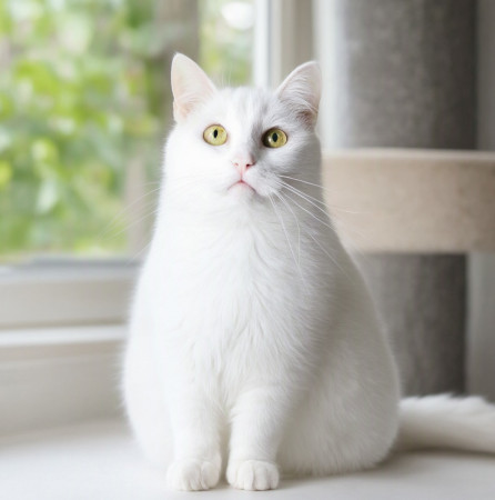 Белоснежный Миша ищет дом. В дар! , Белый, Котельники, Кот в добрые руки